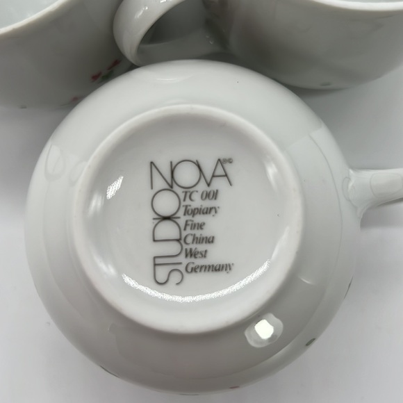 Studio Nova Tea Cups Set of 6 Coffee Cups Topiary Fine China West Germany - Picture 7 of 10